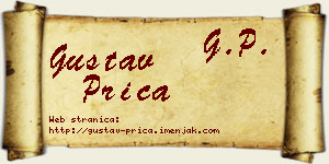 Gustav Prica vizit kartica